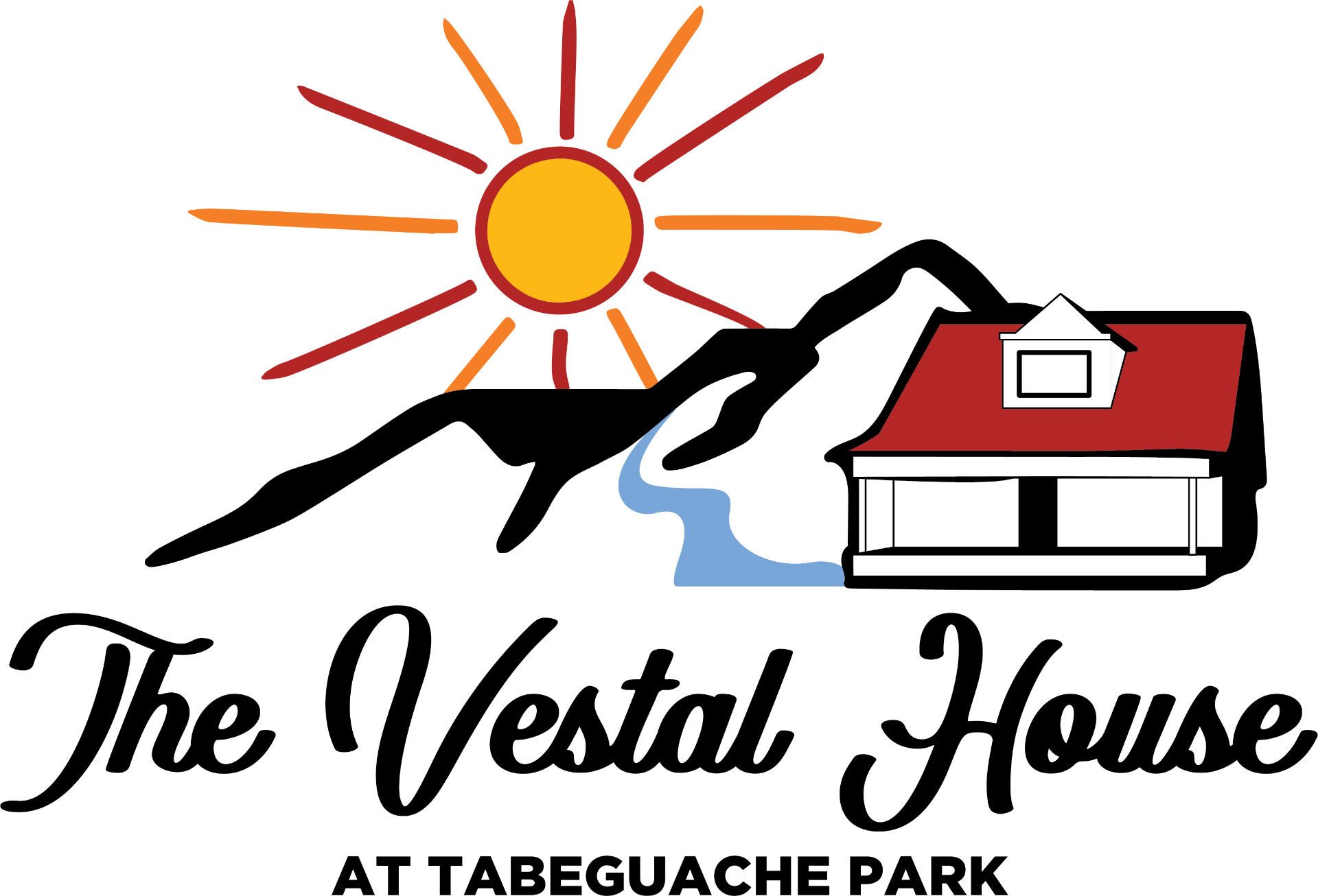 A logo for the vestal house at tabeguache park