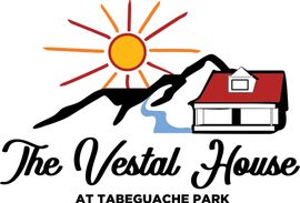 A logo for the vestal house at tabeguache park