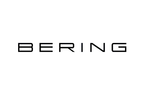 BERING-logo i sort tekst på hvid baggrund