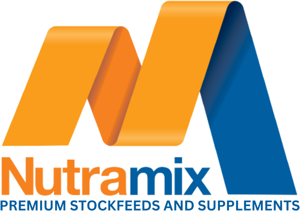 a logo for nutramix premium stockfeeds and supplements