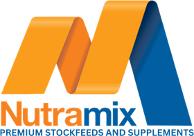 a logo for nutramix premium stockfeeds and supplements