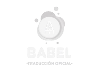 Un logotipo gris y blanco para una empresa llamada Babel.