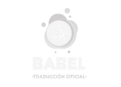 Un logotipo gris y blanco para una empresa llamada Babel.