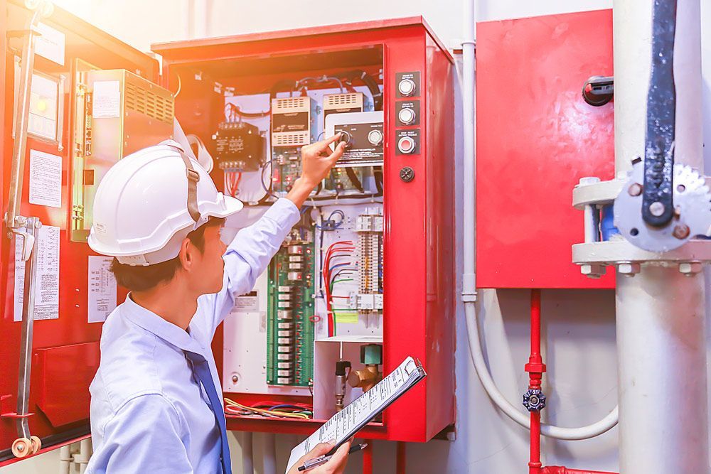 Side Left Engineer Inspection Industrial Fire Control System — Fire Protection in Ulladulla, NSW