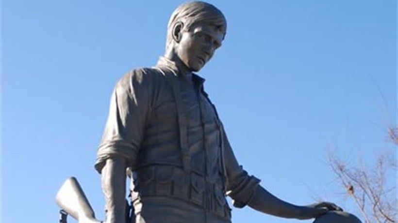 Kirby's Tucker Memorial Cemetery Statue Front