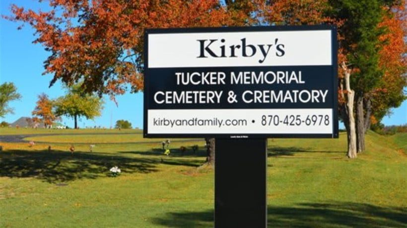 Kirby's Tucker Memorial Cemetery Sign