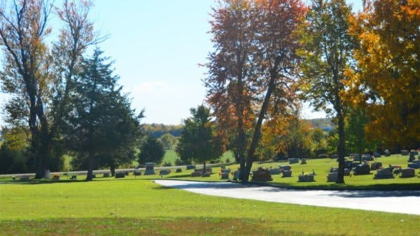 Kirby's Tucker Memorial Cemetery with Headstones