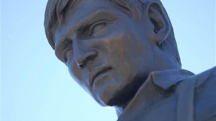 Kirby's Tucker Memorial Cemetery Statue Face