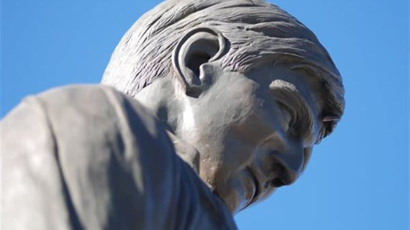Kirby's Tucker Memorial Cemetery Statue Side Face