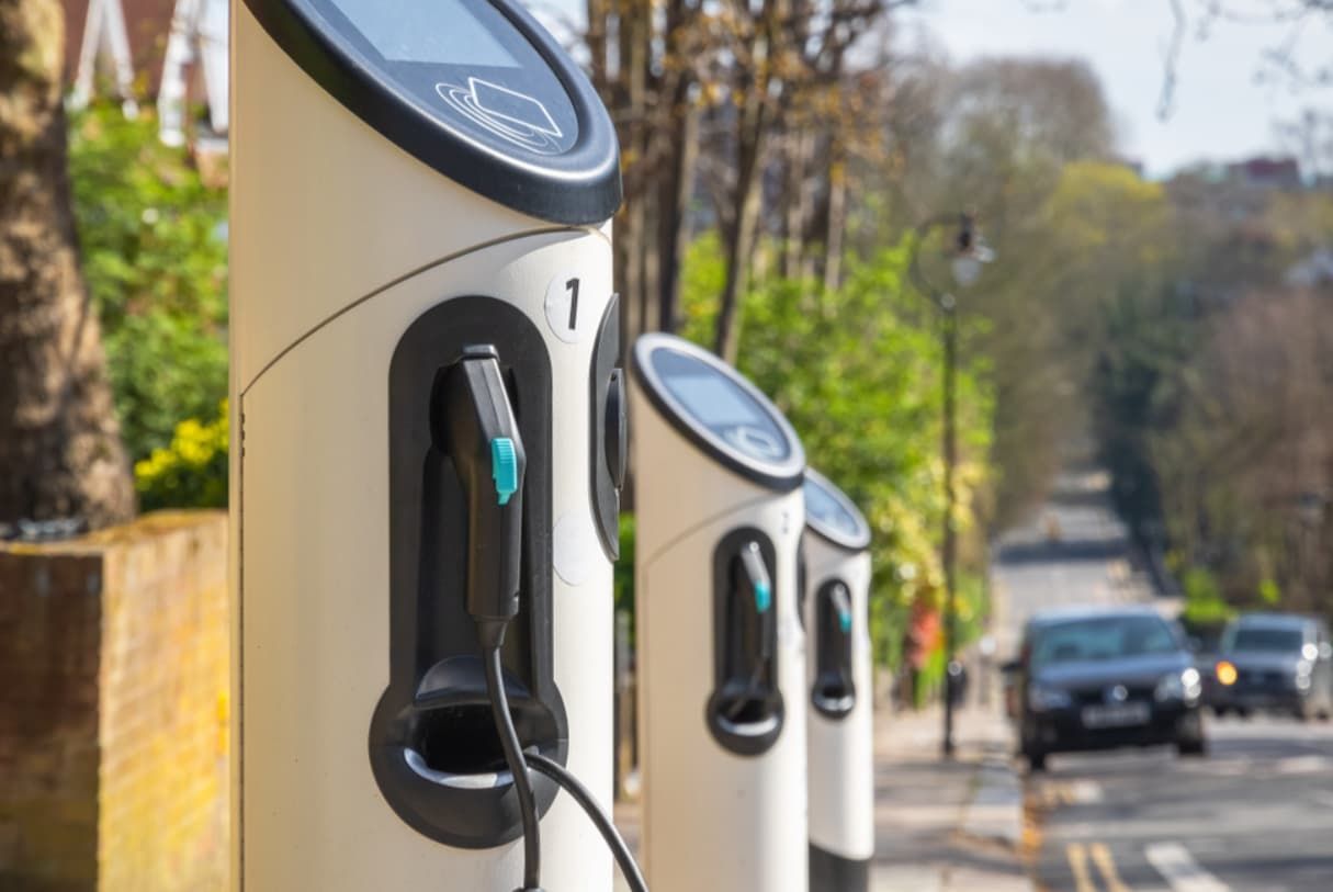 A Row Of Electric Car Charging Stations On The Side Of A Road — Ultra Mechanics In Warana, QLD