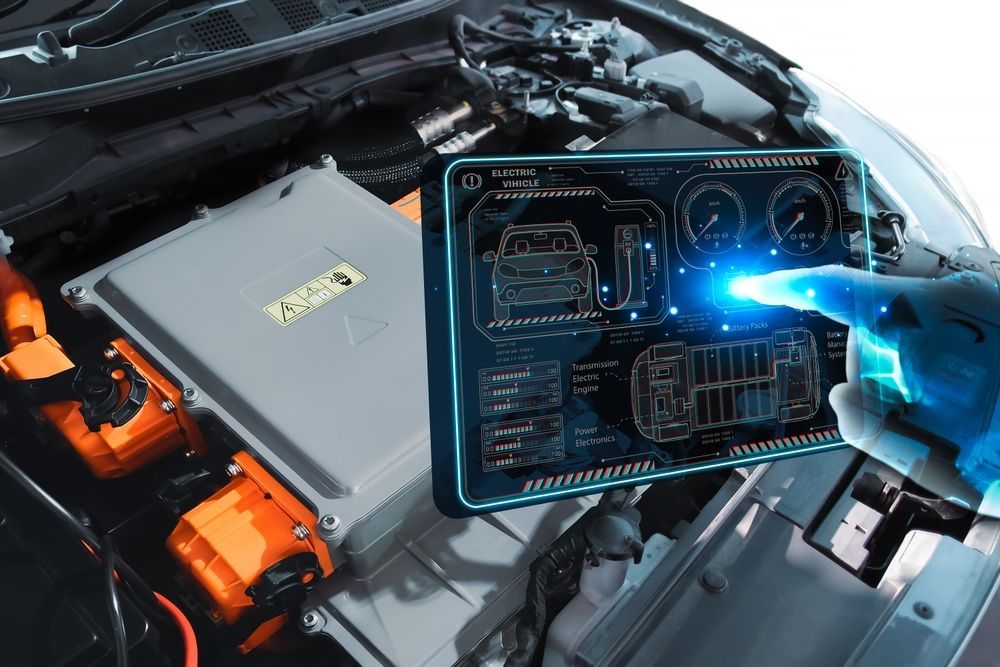 A Person Is Charging An Electric Car With A Phone — Ultra Mechanics In Warana, QLD