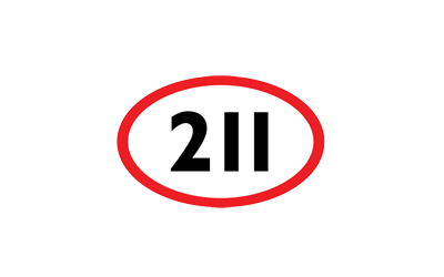 A red circle with the number 211 inside of it