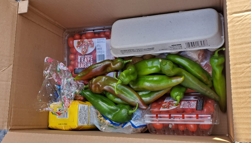 Photograph of box of food