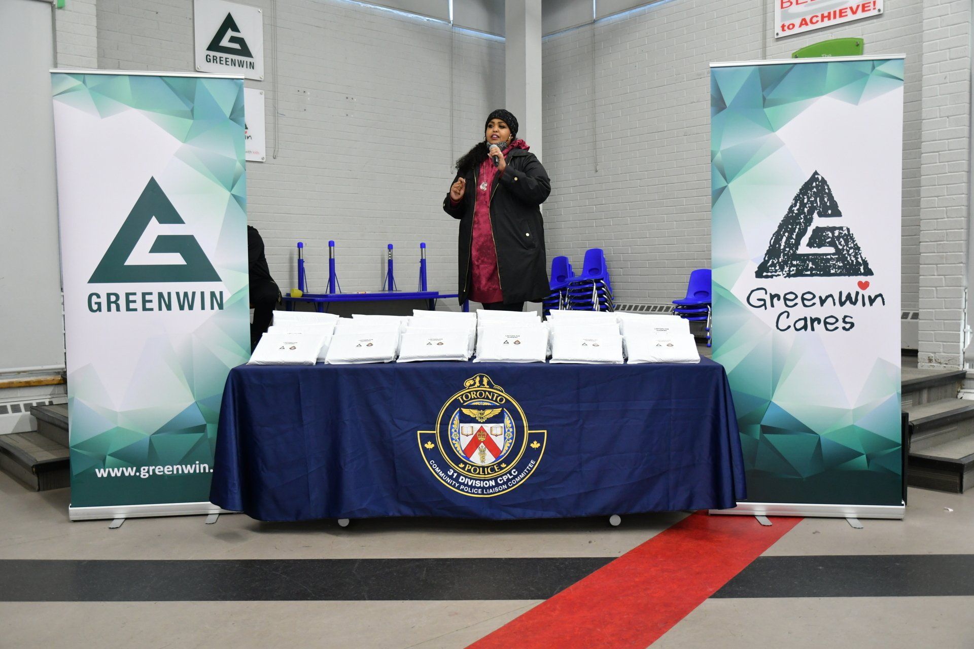 Sarah Ali making a speech