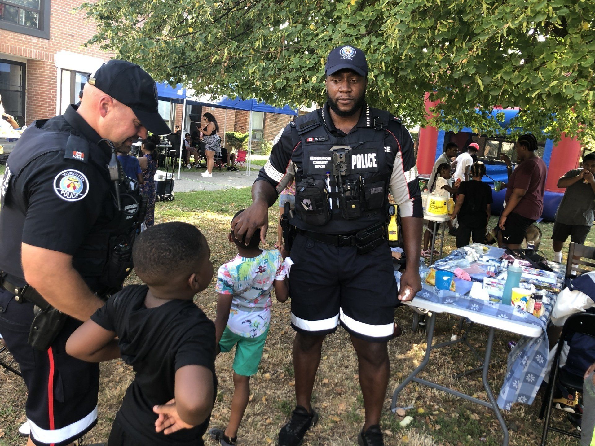 NCOs talking with youth
