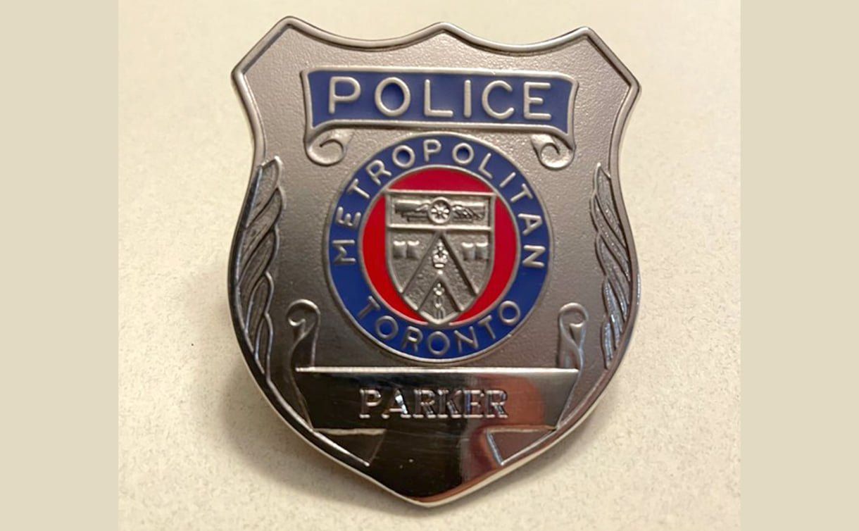 Parker Sheahan's Toronto Police badge