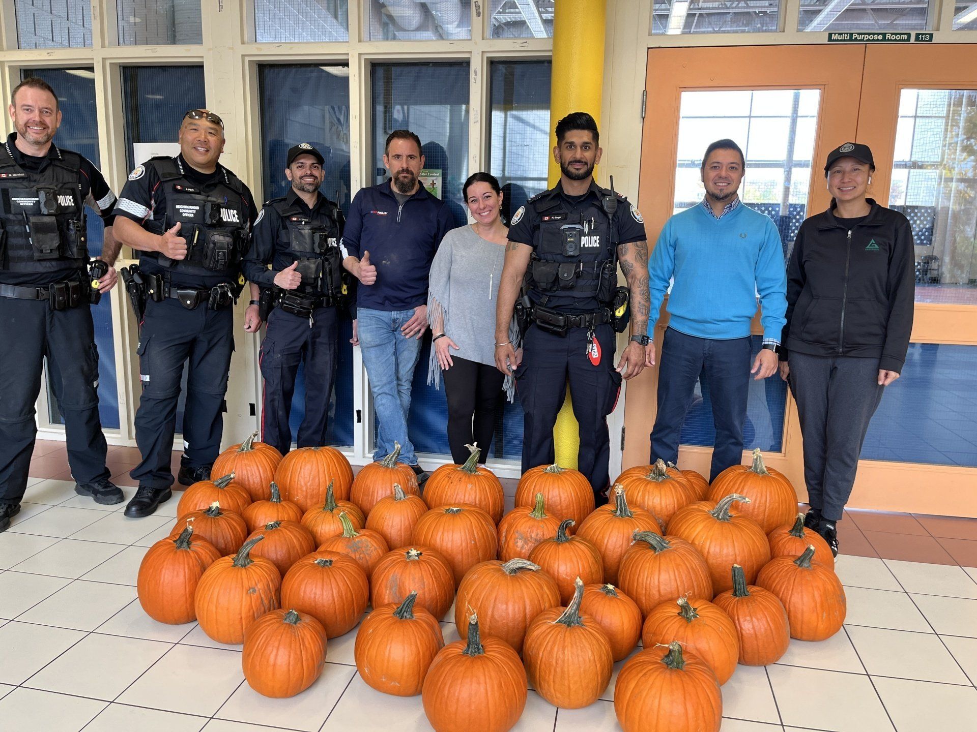 Photo with staff at St. Jane Frances