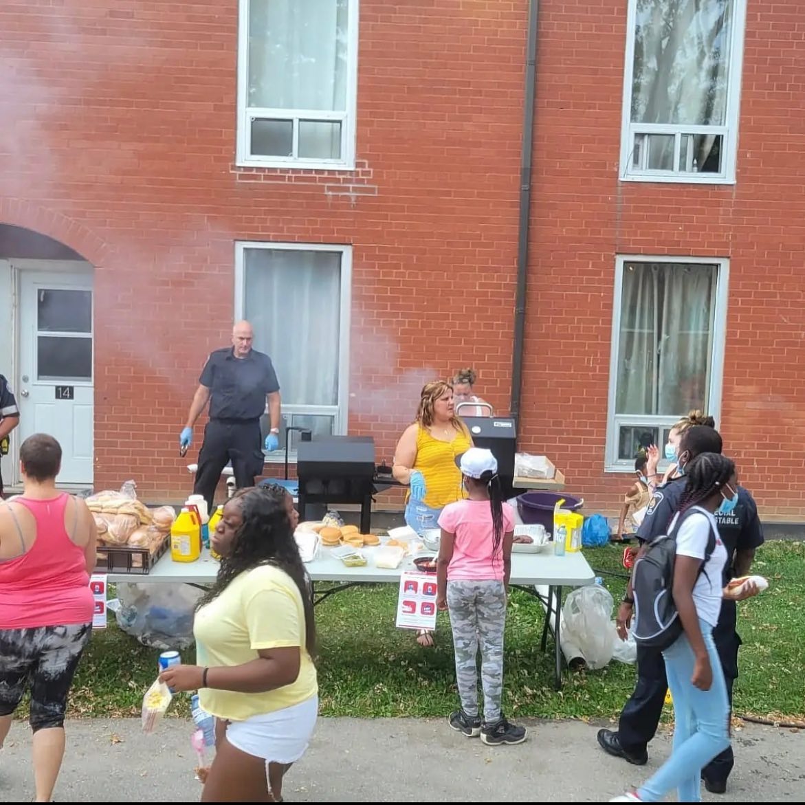 Community members add barbeque
