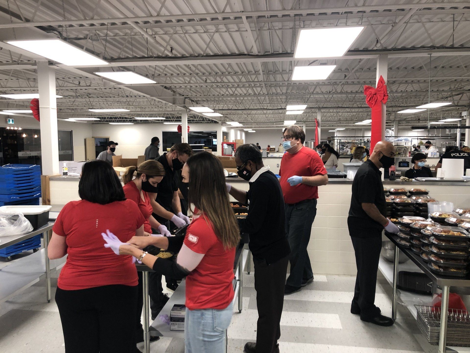 Volunteers in kitchen