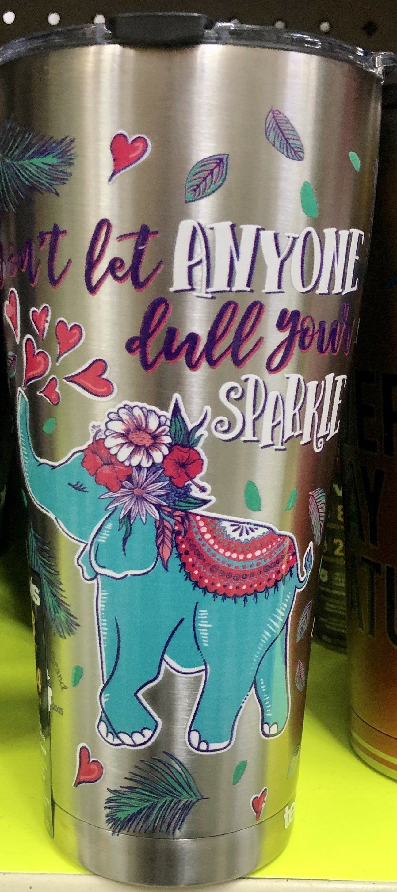 stainless steel travel mug elephant