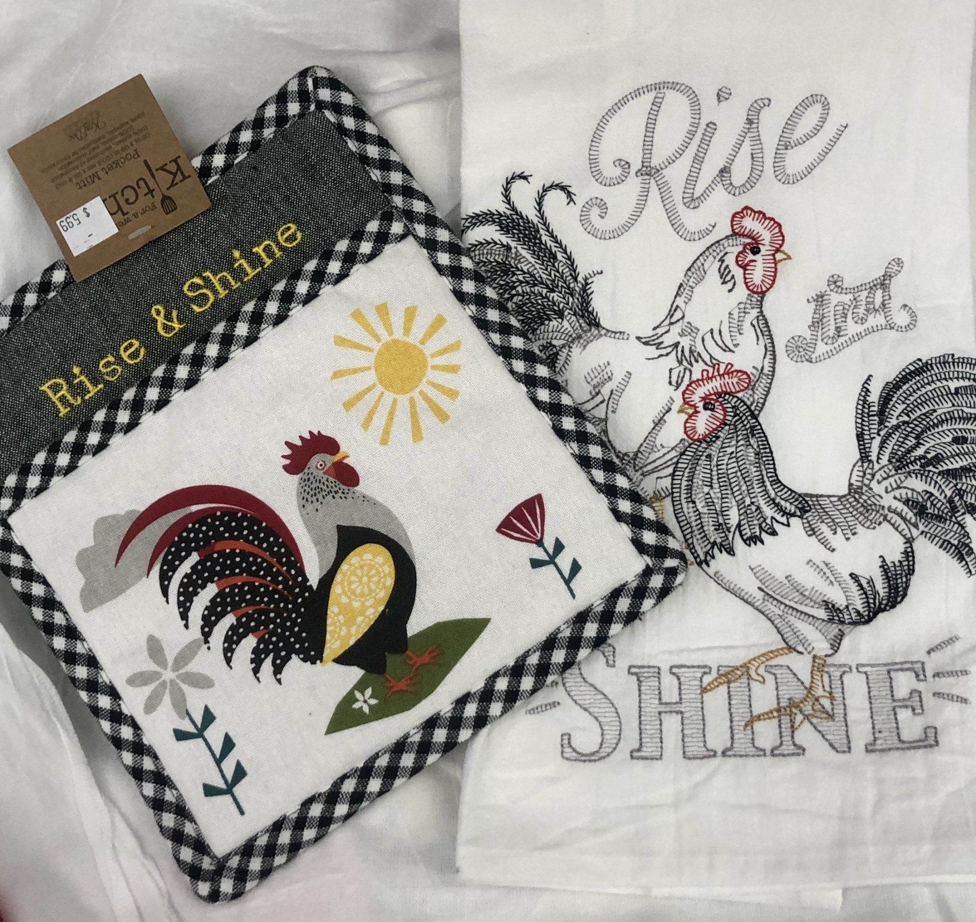 rooster kitchen towels