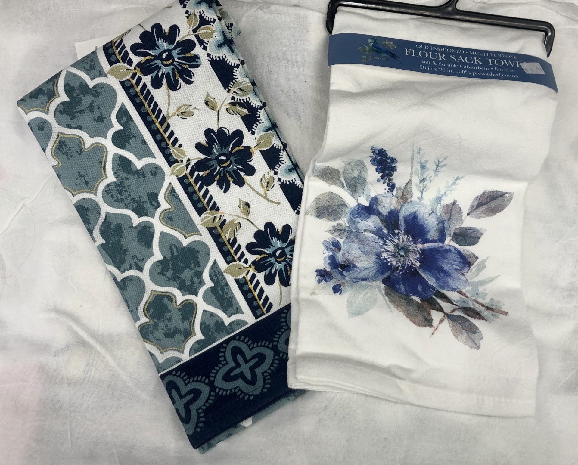 vintage kitchen towels floral