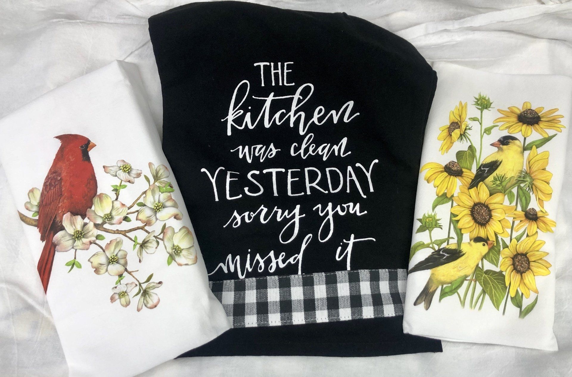 funny quote kitchen towels