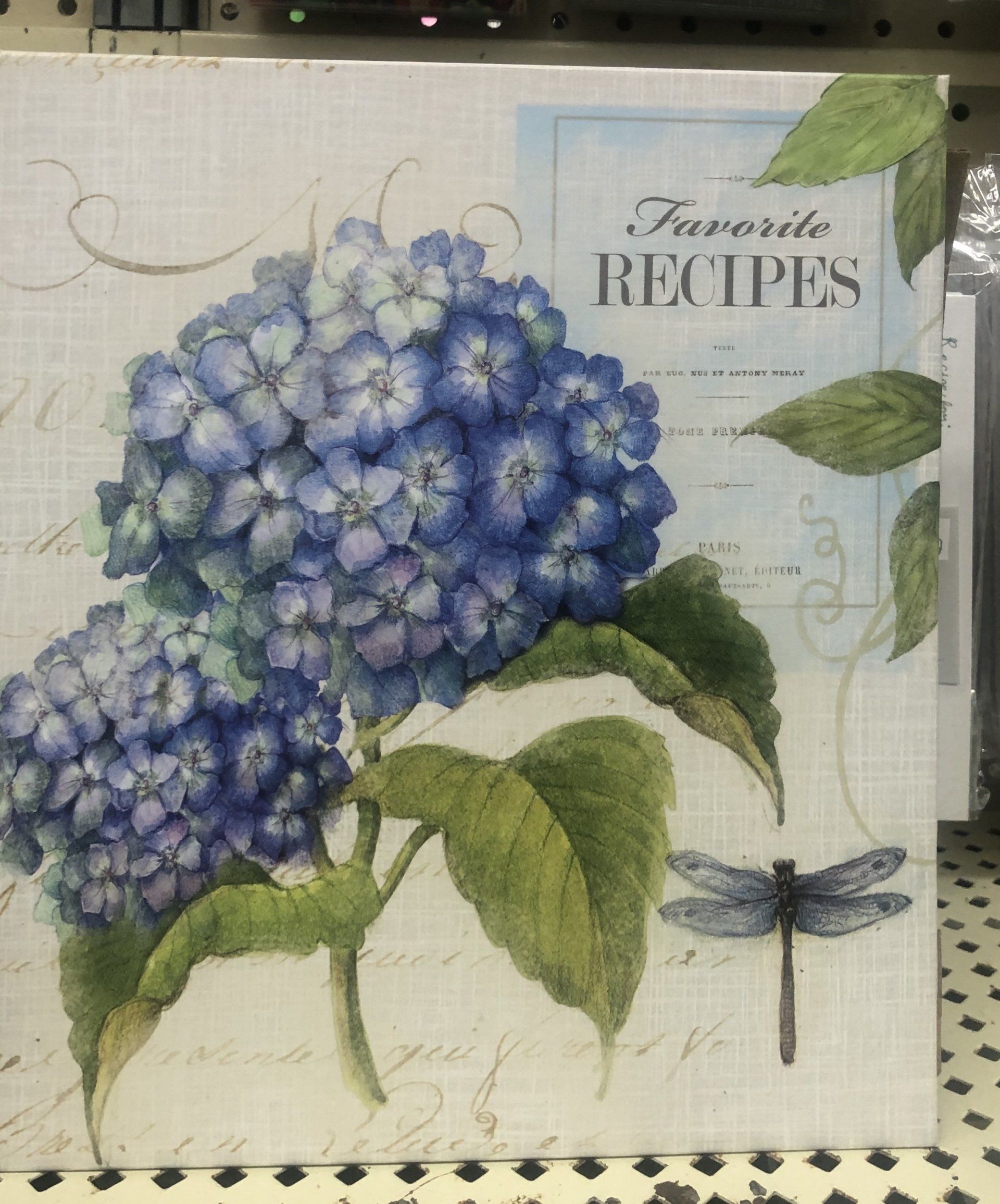 recipe book floral