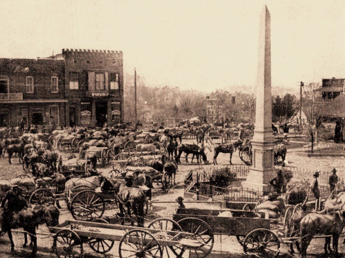 Edgefield County Historical Society, vintage photograph view of city from above