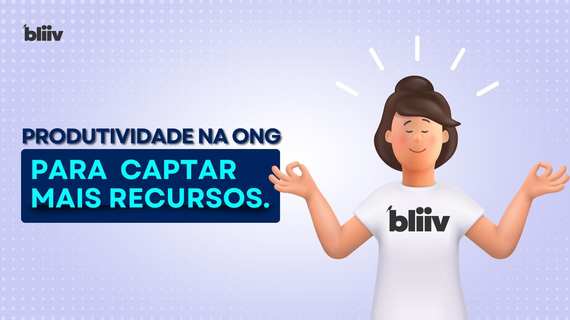Uma mulher vestindo uma camisa bliiv está meditando