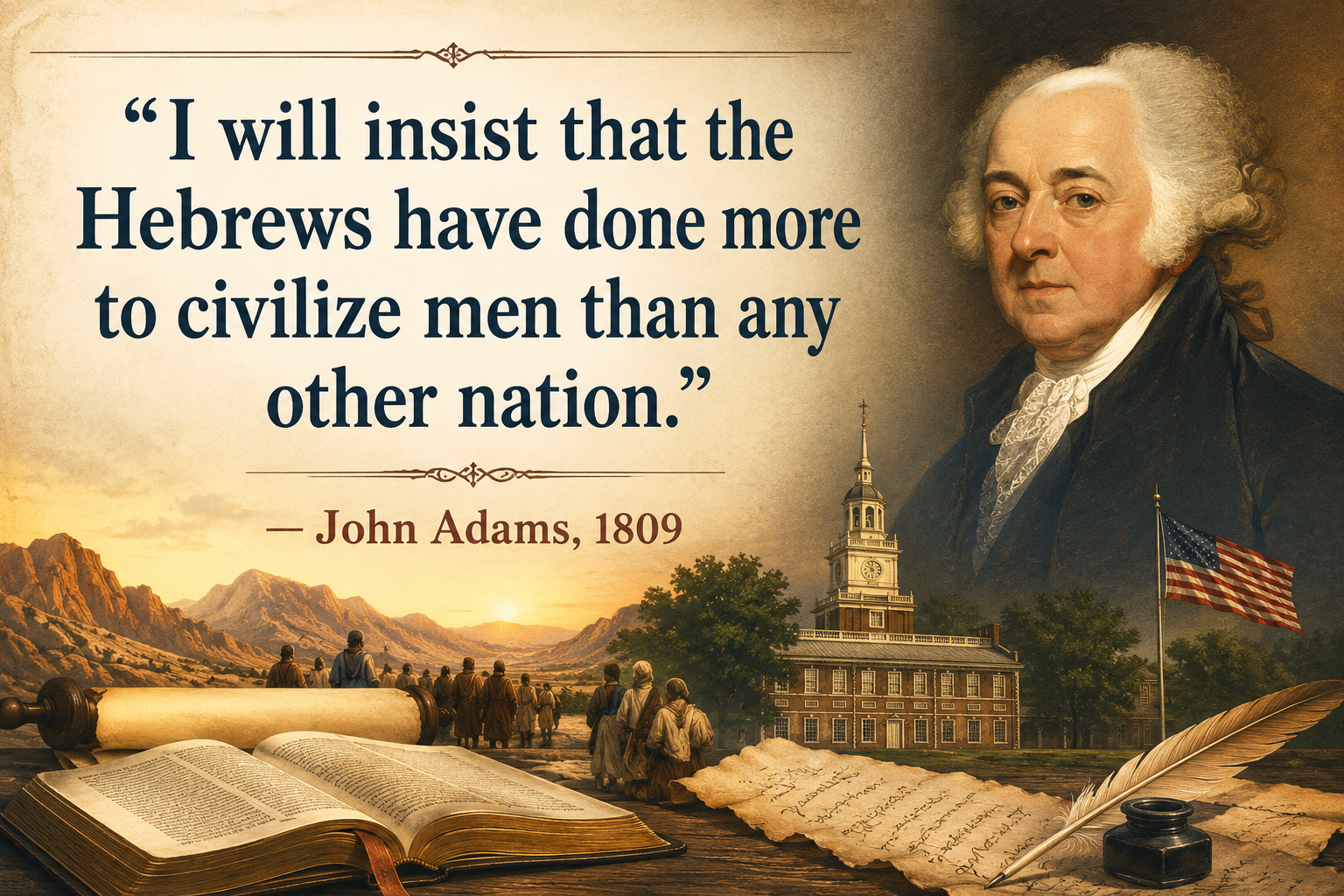 John Adams: I will insist that the Hebrews have done more to civilize men than any other nation