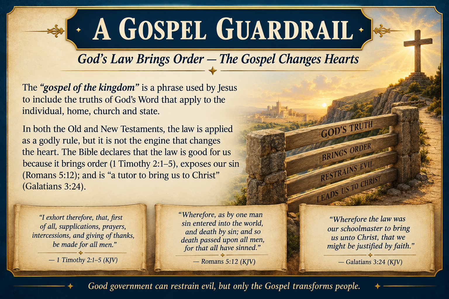 A Gospel Guardrail - God’s Law brings order and the Gospel changes hearts
