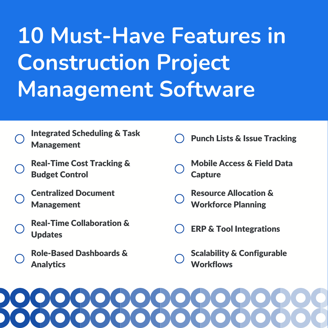 10 Must-Have Features in Construction Project Management Software