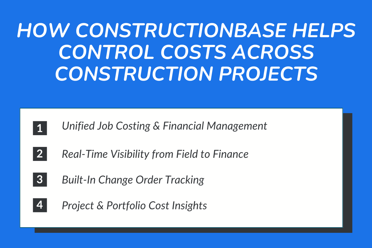 How ConstructionBase Helps Control Costs Across Construction Projects?