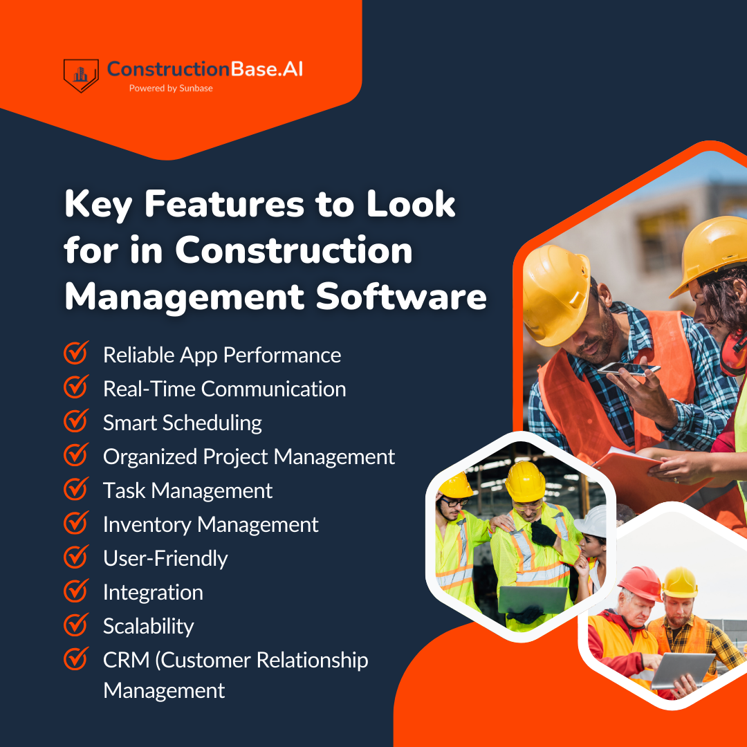 Key Features to Look for in Construction Management Software