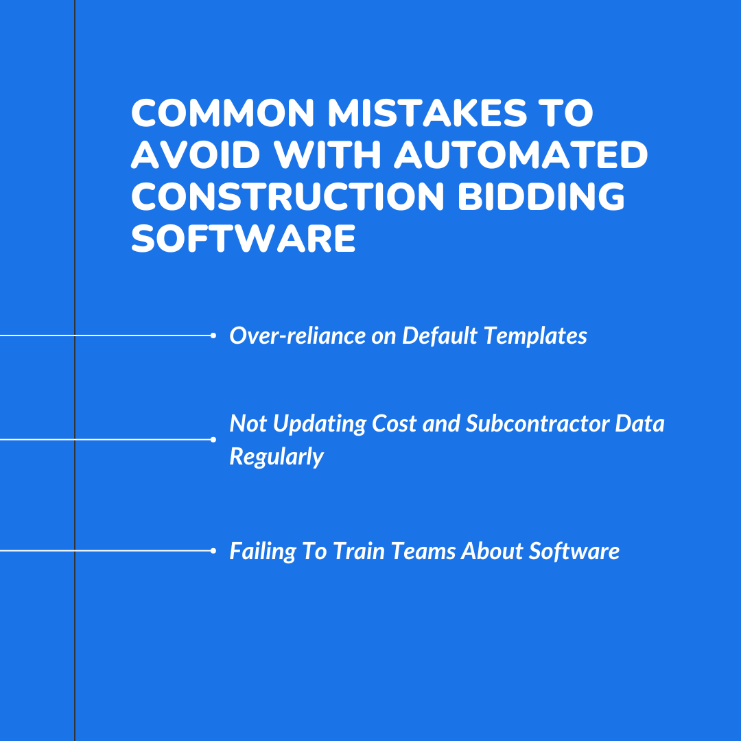 Common Mistakes to Avoid with Automated Construction Bidding Software