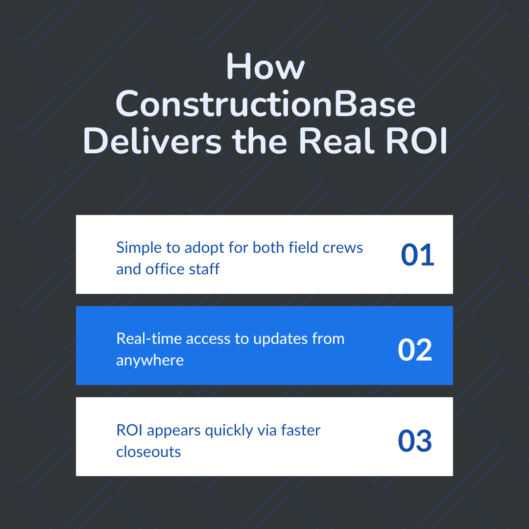 How ConstructionBase Delivers the Real ROI