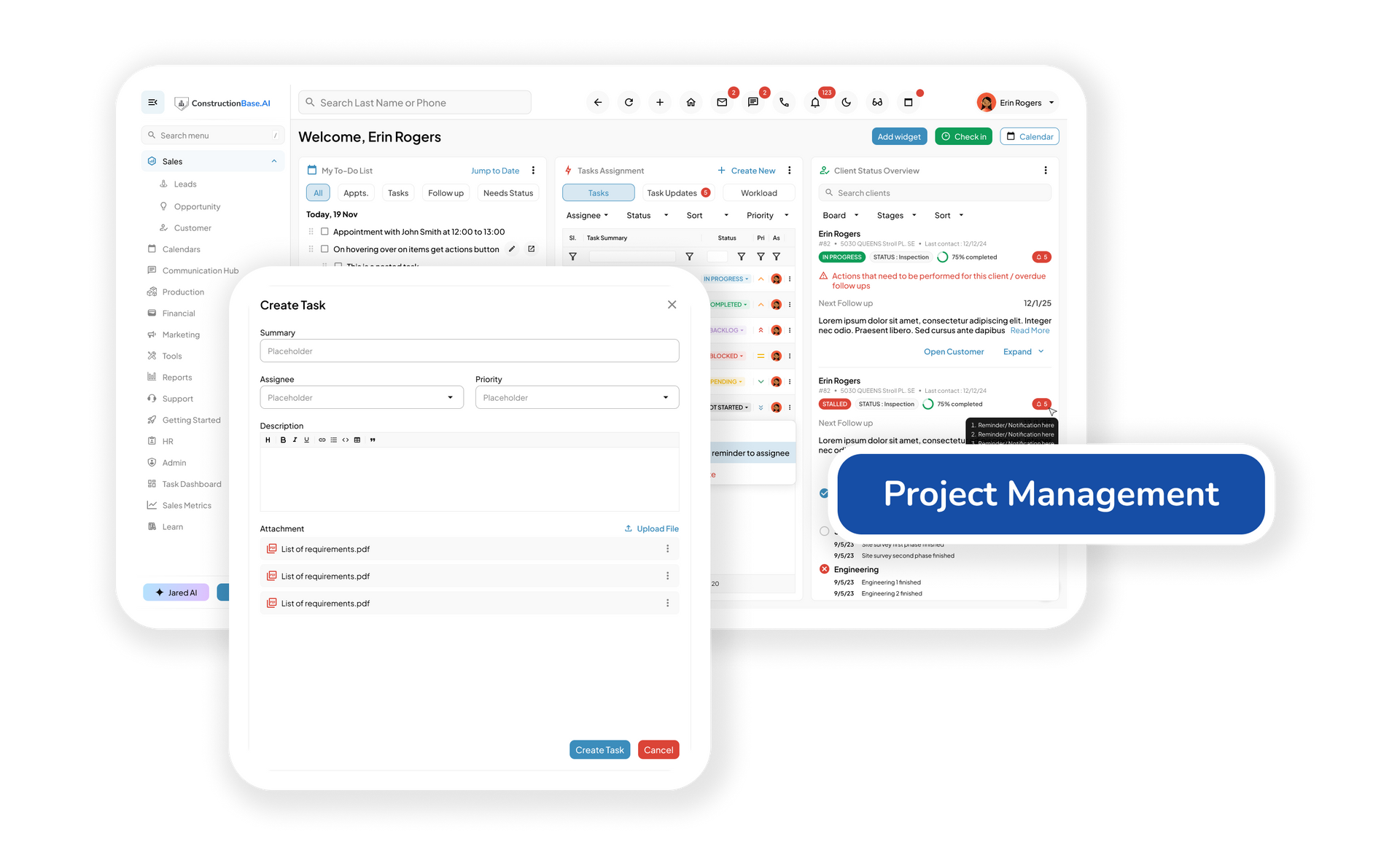Roofing Project Management