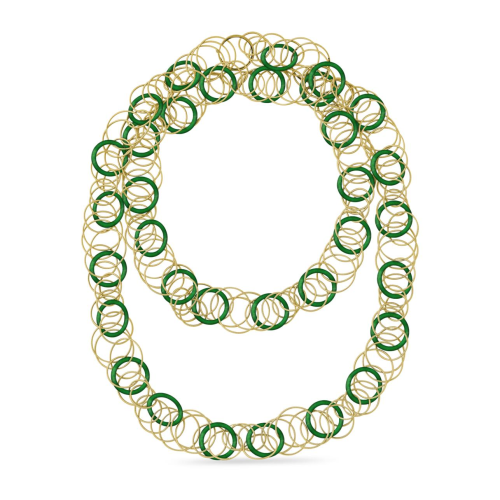 Il numero 9 è fatto di cerchi dorati e verdi