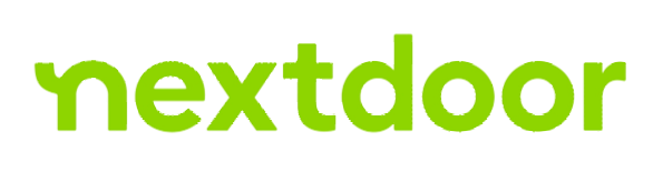 A green nextdoor logo on a white background