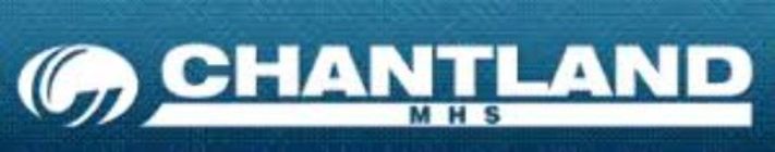 A blue background with the word chantland on it