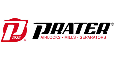 A logo for prater airlocks , mills , separators.