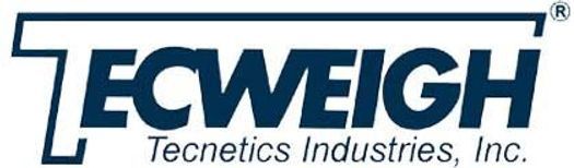 A blue and white logo for tecnetics industries inc.
