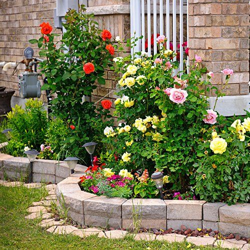 Garden with Stone Landscaping — Braddock, PA — INC Restoration Services LLC