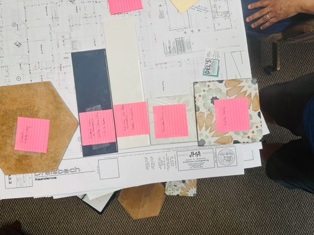 Samples of tile and paint