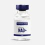 A bottle of nad + is on a white background.