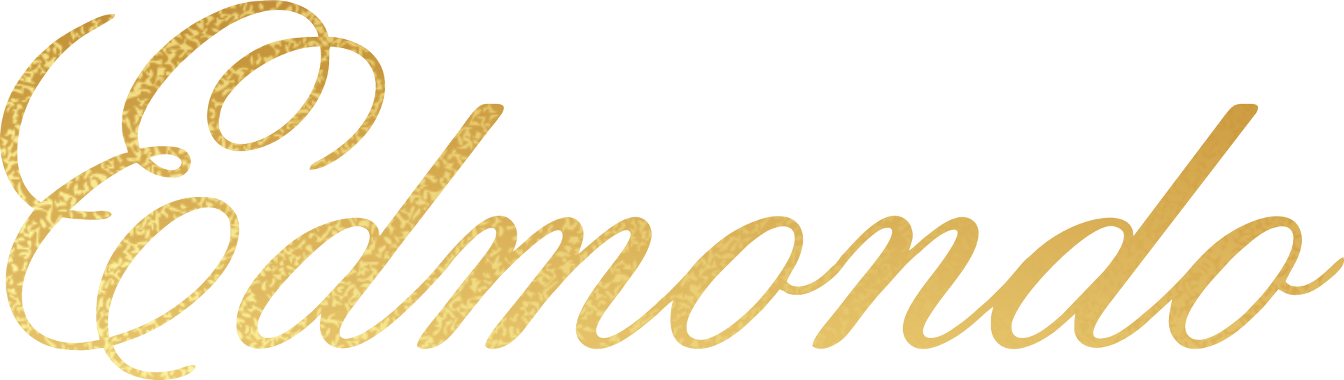 The word edmondo is written in gold on a white background.