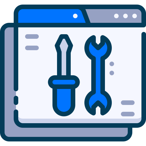 A wrench and a screwdriver are on a computer screen.