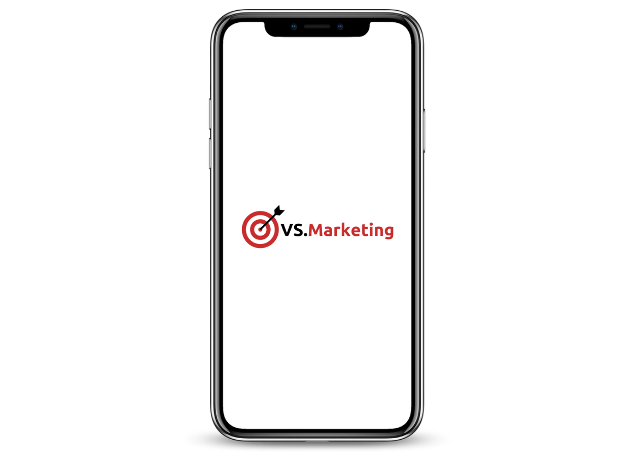 vs marketing logo on iphone image