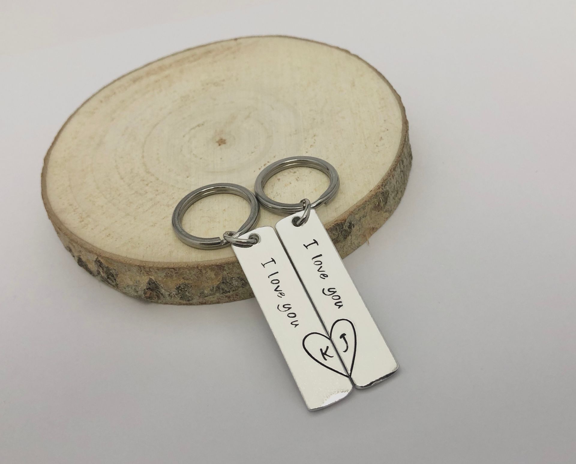 Two keychains, each with 